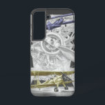 Stearman Biplane Samsung Galaxy Case<br><div class="desc">This Vintage Airplane drawing, featuring a rotary engine Stearman biplane, was created by pencil artist Kelli Swan. The original black and white pencil drawing was hand-tinted with colour details, yielding this final look. The artwork is titled "Stearman". Kelli Swan specializes in the beautiful and striking effect of black and white...</div>