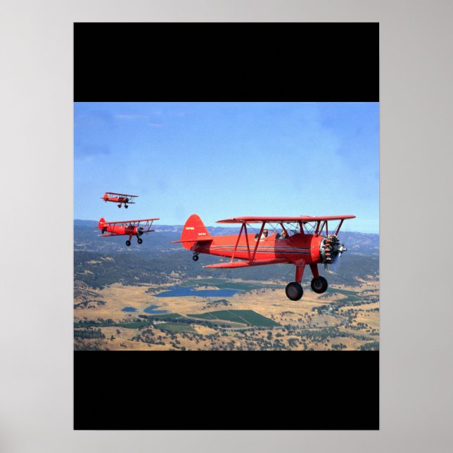 Stearman, PT-17, 1943_Classic Aviation Poster (Front)