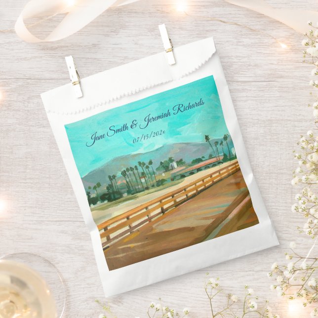 Stearns Wharf - Santa Barbara, CA Favour Bag (Clipped)