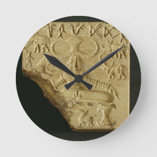 Steatite Pasupati seal, Mohenjodaro, 2300-1750 BC Round Clock