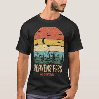 Steavens Pass Washington Mountains Hiking Vintage T-Shirt