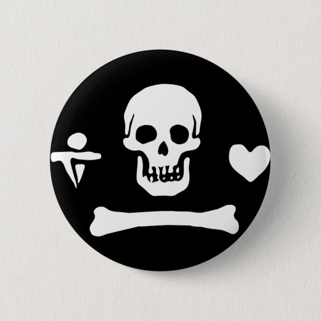 Stede Bonnet authentic pirate flag 2 Inch Round Button (Front)