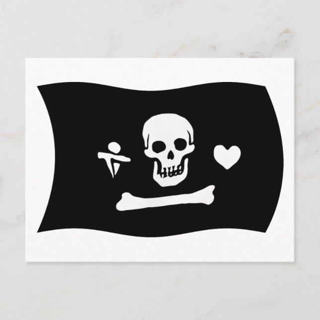 Stede Bonnet Flag Postcard (Front)