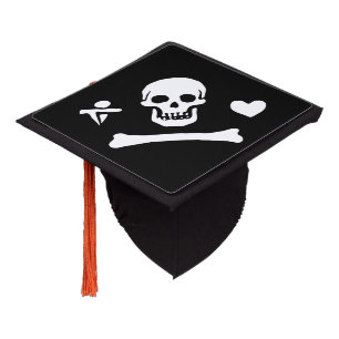Stede Bonnet Pirate Flag Jolly Roger Graduation Cap Topper