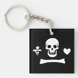 Stede Bonnet Pirate Flag Jolly Roger Keychain