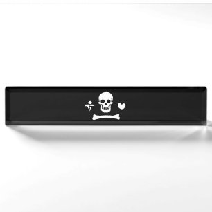 Stede Bonnet Pirate Flag Jolly Roger Nameplate