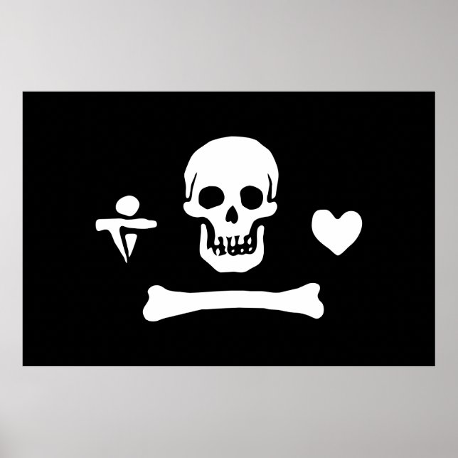 Stede Bonnet Pirate Flag Jolly Roger Poster (Front)