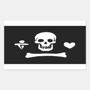 Stede Bonnet Pirate Flag Jolly Roger Sticker