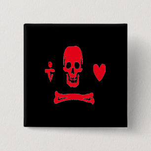 Stede Bonnet-Red 2 Inch Square Button