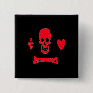 Stede Bonnet-Red 2 Inch Square Button