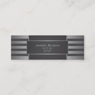 Steel and black stripes mini business card