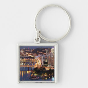 Steel and Indigo Sandwich Keychain