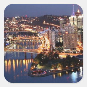 Steel and Indigo Sandwich Square Sticker