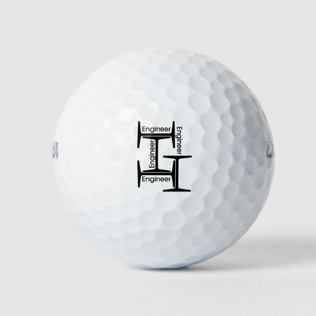 Steel Beam Engineer Golf Balls (Front)