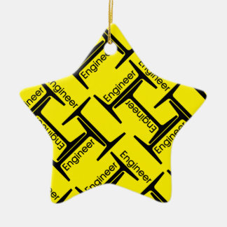 Steel Beam Engineer Pattern Ceramic Ornament