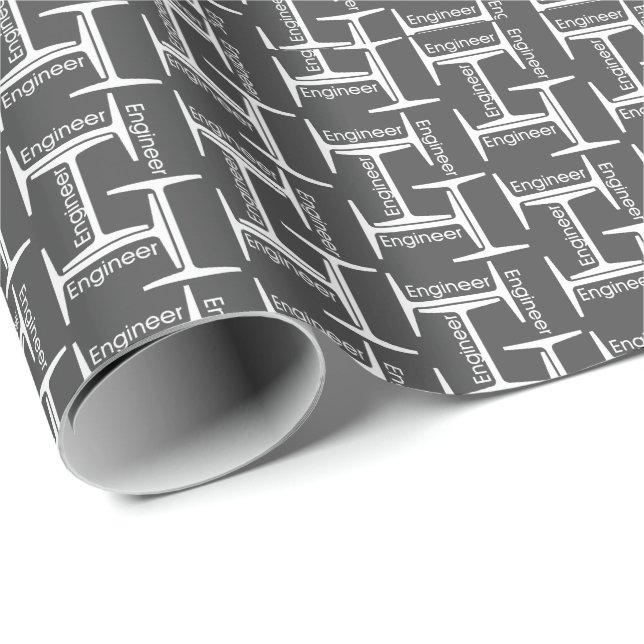 Steel Beam Engineer Pattern Wrapping Paper (Roll Corner)