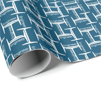 Steel Beam Engineer Pattern Wrapping Paper