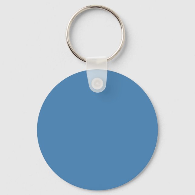 Steel Blue 4682B4 Colour - Add a Name Option Keychain (Front)