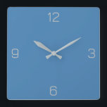 Steel Blue 4682B4 Colour - Add a Name Option Square Wall Clock<br><div class="desc">A full scale PNG image based on the HEX code (six-digit hex triplet) shown. Use this code to mix, match and customize any other item to go with this, or to add to other collections. Hex codes may be used to customize most text and background colours on Zazzle products. You...</div>
