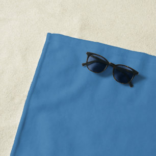 Steel Blue Grey Solid Colour Beach Towel
