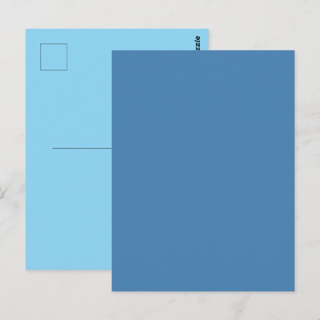 Steel Blue Grey Solid Colour Postcard (Front/Back)
