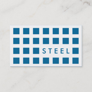 steel blue (mod squares) business card