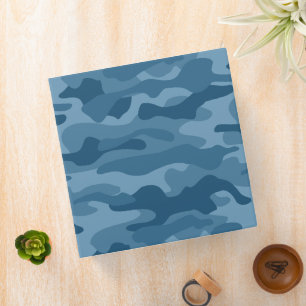 Steel Blue Monocolor Camo Binder