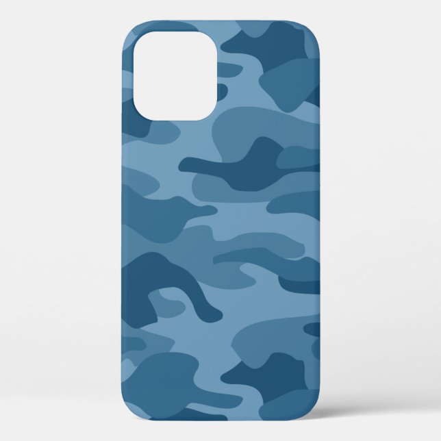 Steel Blue Monocolor Camo Case-Mate iPhone Case (Back)