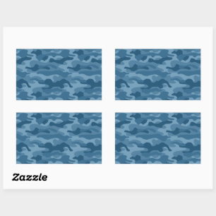 Steel Blue Monocolor Camo Sticker