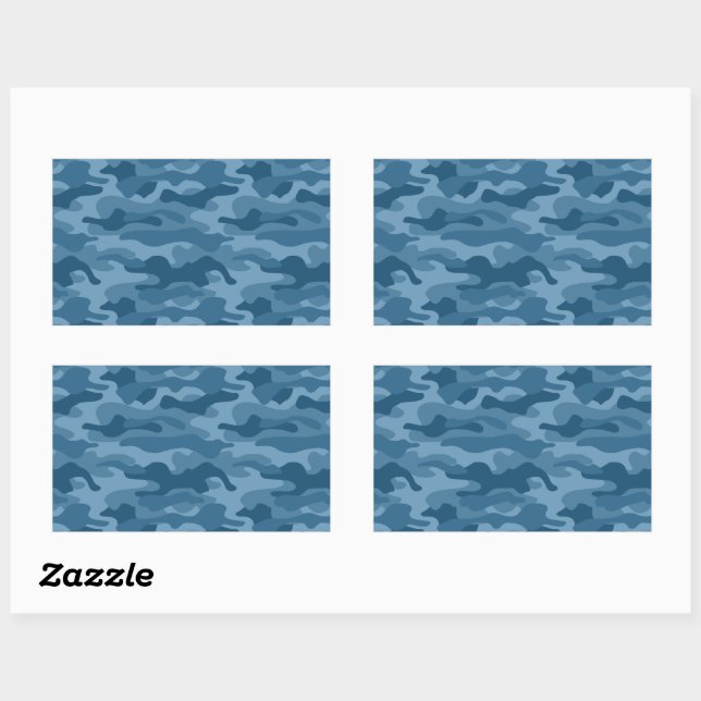 Steel Blue Monocolor Camo Sticker (Sheet)