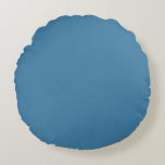 Steel Blue Solid Blank Colour Round Pillow<br><div class="desc">Beauty elegant colour texture. Suitable for formal/ informal occasions.
It's abstract and gives the ability of a fashionable look. works well with plenty of colours.
#4381A8</div>