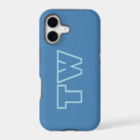 Steel Blue Solid Colour Minimalist Elegant Name
