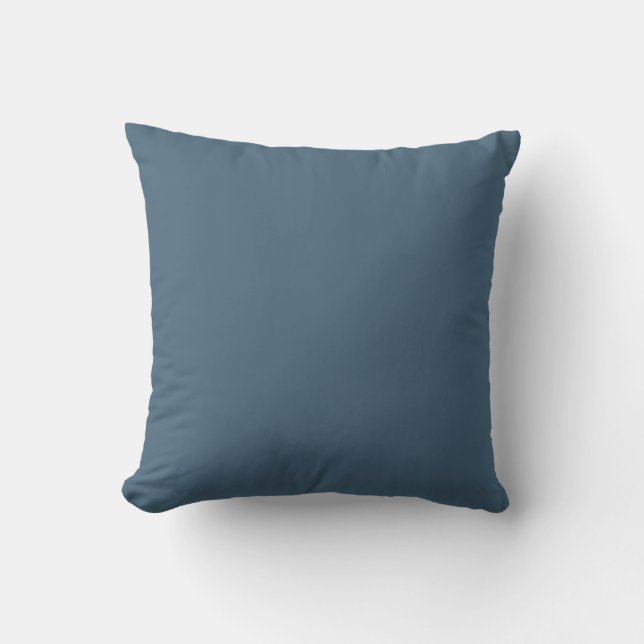 STEEL– Blue Solid Colour   Throw Pillow (Front)