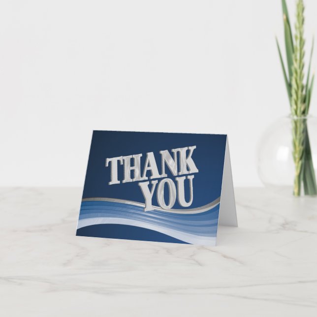 Steel Blue Wave Thank You (Front)