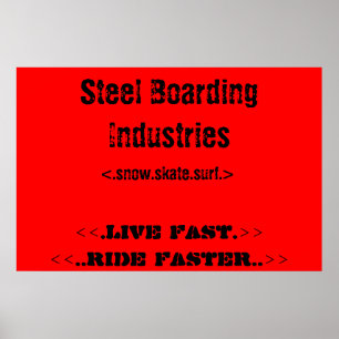 Steel Boarding Poster