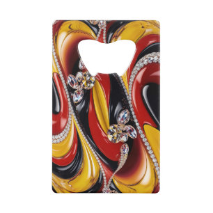 Steel Bottle Opener with Belgian Colours Credit Card Bottle Opener