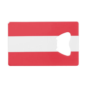 Steel Bottle Opener with flag of Austria Credit Card Bottle Opener