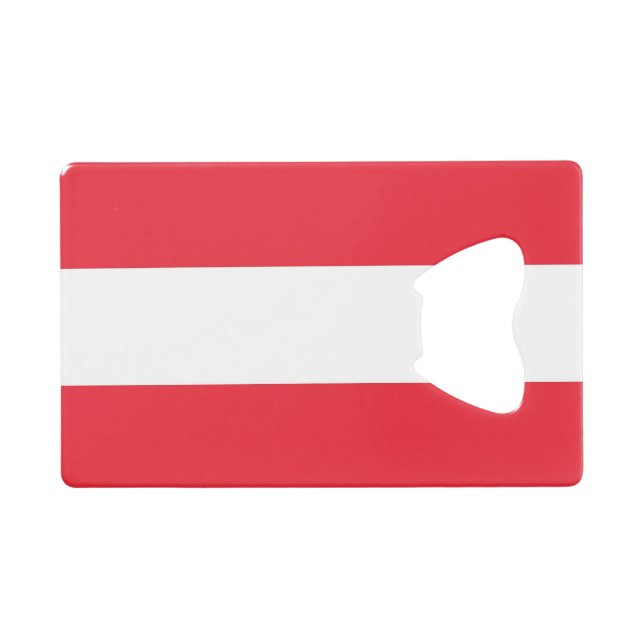 Steel Bottle Opener with flag of Austria Credit Card Bottle Opener (Front (Horizontal))
