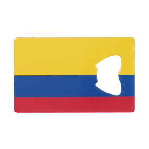 Steel Bottle Opener with flag of Colombia Credit Card Bottle Opener
