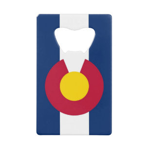 Steel Bottle Opener with flag of Colorado,USA Credit Card Bottle Opener