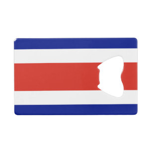 Steel Bottle Opener with flag of Costa Rica Credit Card Bottle Opener