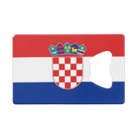 Steel Bottle Opener with flag of Croatia