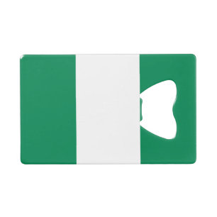 Steel Bottle Opener with flag of Nigeria Credit Card Bottle Opener