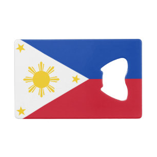Steel Bottle Opener with flag of Philippines Credit Card Bottle Opener