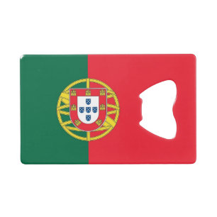 Steel Bottle Opener with flag of Portugal Credit Card Bottle Opener