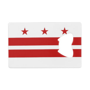 Steel Bottle Opener with flag of Washington DC USA Credit Card Bottle Opener