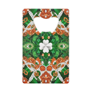 Steel Bottle Opener with Irish Colours Credit Card Bottle Opener