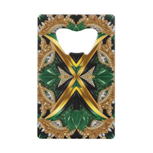 Steel Bottle Opener with Jamaica Colours Credit Card Bottle Opener