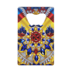 Steel Bottle Opener with Romania Colours Credit Card Bottle Opener