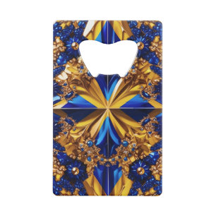 Steel Bottle Opener with Sweden Colours Credit Card Bottle Opener